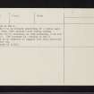 An Dun, Inverglen, Strachur, NN00SE 1, Ordnance Survey index card, page number 2, Verso