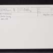 Auchindrain, NN00SW 2, Ordnance Survey index card, Recto