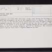 Tullich, Glen Aray, NN01NE 3, Ordnance Survey index card, Recto