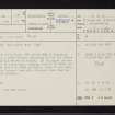 Keppochan, NN02SE 14, Ordnance Survey index card, page number 1, Recto