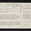 Lochan Na Gealaich, NN02SW 14, Ordnance Survey index card, page number 1, Recto