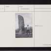 Taynuilt, Nelson's Monument, NN03SW 12, Ordnance Survey index card, Recto