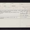 Ballachulish Moss, NN06SE 6, Ordnance Survey index card, Recto