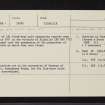 Kilmallie, NN07NE 1, Ordnance Survey index card, Recto