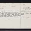 Kilmallie, NN07NE 7, Ordnance Survey index card, Recto