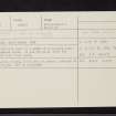 Court Knoll, NN10SE 1, Ordnance Survey index card, Recto