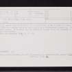 Glen Shira, Rob Roy's House, NN11NE 1, Ordnance Survey index card, Recto