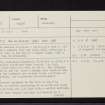 Dun Na Cuaiche, NN11SW 2, Ordnance Survey index card, page number 1, Recto