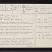 Tigh Mor, NN12NE 1, Ordnance Survey index card, page number 1, Recto
