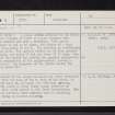 Allt A Mhuilinn, NN17SE 1, Ordnance Survey index card, page number 1, Recto