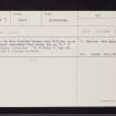Fort William Museum, NN17SW 9, Ordnance Survey index card, Recto