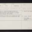 Claggan, NN17SW 10, Ordnance Survey index card, Recto