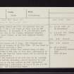 Allt A' Chrois, NN27NW 1, Ordnance Survey index card, Recto