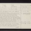 Old House Of Keppoch, NN28SE 2, Ordnance Survey index card, page number 1, Recto