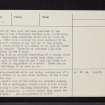 Old House Of Keppoch, NN28SE 2, Ordnance Survey index card, page number 2, Verso