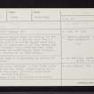Roybridge, Keppoch House, NN28SE 3, Ordnance Survey index card, Recto