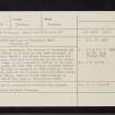 Inversnaid, Garrison Of Inversnaid, North Barrack Block, NN30NW 4, Ordnance Survey index card, Recto