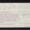 Clach Na Briton, NN32SW 2, Ordnance Survey index card, page number 1, Recto