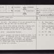 Annat, Glen Roy, NN39SE 3, Ordnance Survey index card, page number 1, Recto