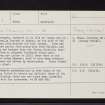 Achray, NN40NE 1, Ordnance Survey index card, Recto