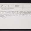 Forest Hills Hotel, NN40SE 6, Ordnance Survey index card, Recto