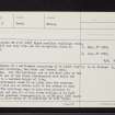 Allt Chaluim, Glen Lochay, NN43SW 2, Ordnance Survey index card, page number 1, Recto