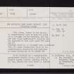 Clach Chatail, NN49NE 1, Ordnance Survey index card, Recto