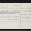 Drumlanrick, NN50NW 4, Ordnance Survey index card, Recto