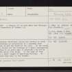 Lochearnhead, NN52SE 3, Ordnance Survey index card, Recto