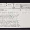 Edinchip, NN52SE 10, Ordnance Survey index card, page number 1, Recto