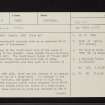 Kerrowmore, NN54NE 2, Ordnance Survey index card, page number 1, Recto