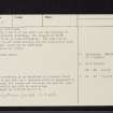 Kerrowmore, NN54NE 2, Ordnance Survey index card, page number 2, Verso