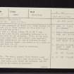 Kerrowmore, Cladh Bhranno, NN54NE 3, Ordnance Survey index card, page number 1, Recto