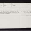 Loch Ericht, NN57NE 2, Ordnance Survey index card, Recto