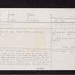 Easter Torrie, NN60SE 3, Ordnance Survey index card, page number 1, Recto