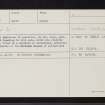 Glentarken, NN62SE 1, Ordnance Survey index card, Recto