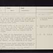 Craigianie, NN64NW 5, Ordnance Survey index card, Recto