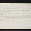 Clach A' Mharsainte, NN65NE 3, Ordnance Survey index card, Recto