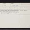 Ruighe Nan Saorach, NN66SE 2, Ordnance Survey index card, Recto