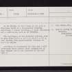 Allt A' Chaorainn, NN69NE 6, Ordnance Survey index card, Recto