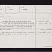 Breakachy,"Cladh A' Bhile", NN69SW 3, Ordnance Survey index card, Recto