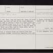 Cromlix House, NN70NE 1, Ordnance Survey index card, Recto