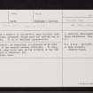 Cromlix House, NN70NE 2, Ordnance Survey index card, Recto