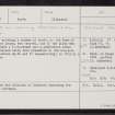 Glenhead, NN70SE 2, Ordnance Survey index card, Recto