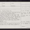Glenhead, NN70SE 3, Ordnance Survey index card, page number 1, Recto