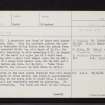 Doune, NN70SW 2, Ordnance Survey index card, page number 1, Recto
