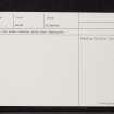 Doune, NN70SW 2, Ordnance Survey index card, page number 2, Verso