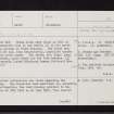 Doune, NN70SW 3, Ordnance Survey index card, page number 1, Recto