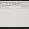Balmuick, NN72NE 1, Ordnance Survey index card, Recto