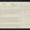 Balmuick, NN72NE 1, Ordnance Survey index card, page number 1, Recto